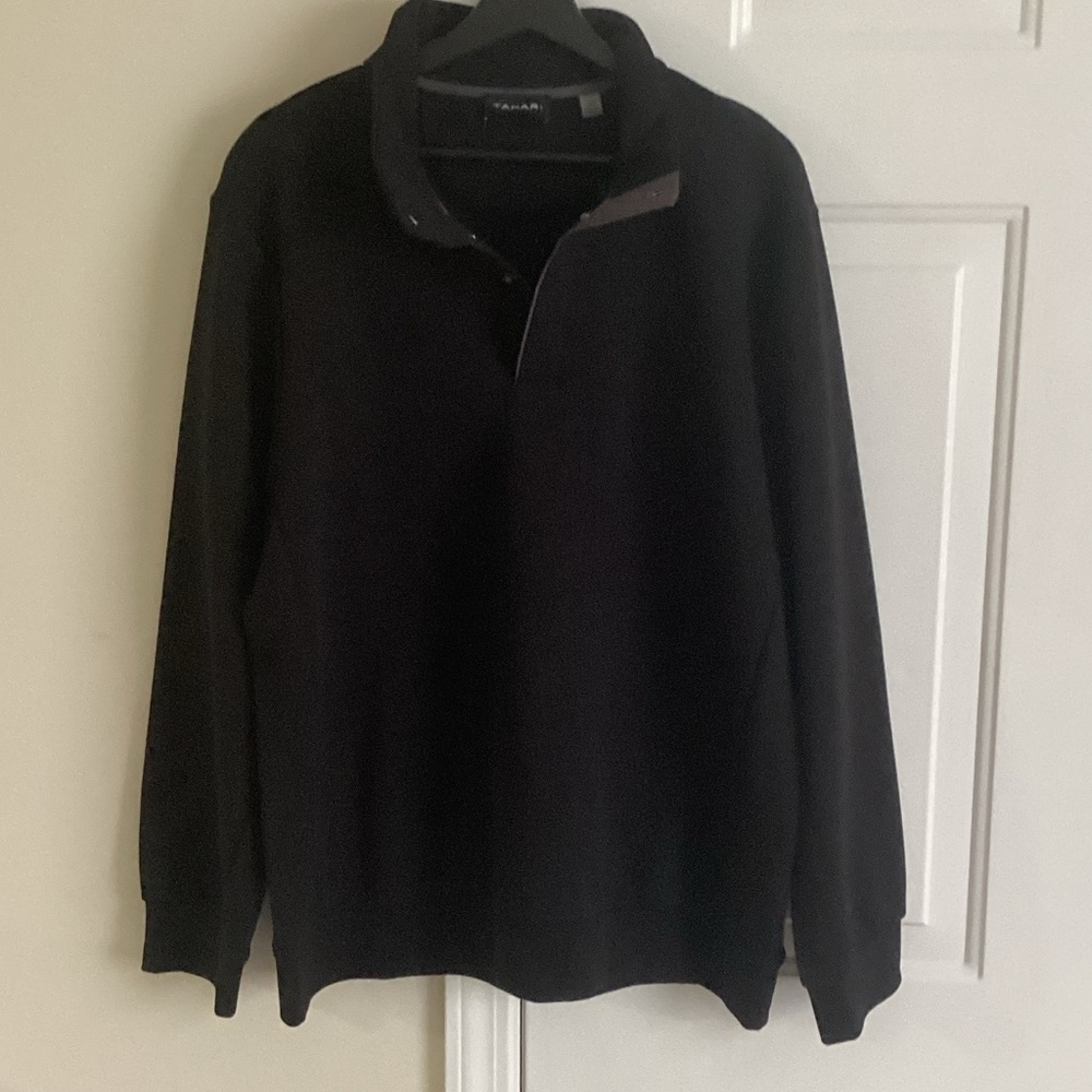 Tahari Men's Black Zip Up Sweater